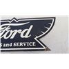 Image 3 : Ford Sales & Service Porcelain sign - 9"x23.5"