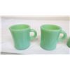 Image 2 : 2X THE BID PRICE - Fire King Jadite heavy coffee cups (total 4) very good condition