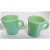 Image 3 : 2X THE BID PRICE - Fire King Jadite heavy coffee cups (total 4) very good condition