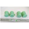 Image 5 : 2X THE BID PRICE - Fire King Jadite heavy coffee cups (total 4) very good condition