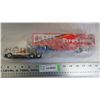 Image 2 : Firestone racing freightliner cab with drop-bed trailer - ERTL 1:64 Die-cast (NIB)