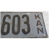 Image 3 : 1927 Kan License plate (repainted)