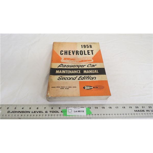 1958 chev passenger car maintenance manual