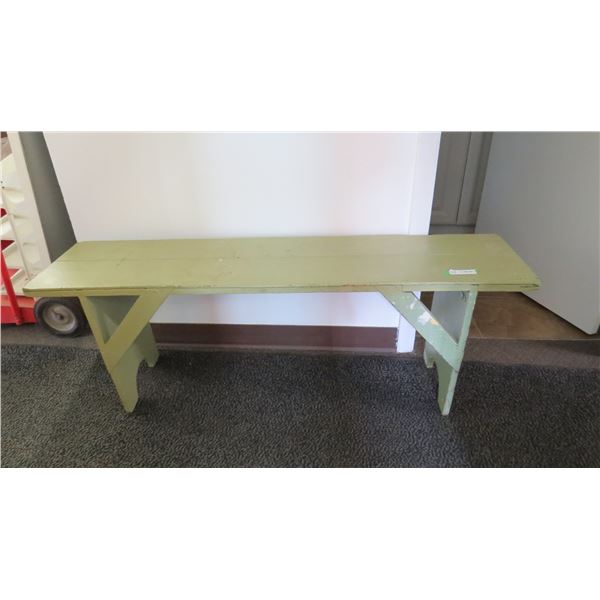 vintage wooden bench - 53" long