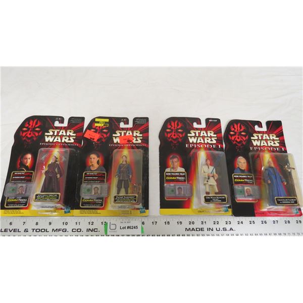 (4) Star wars commtech figures (NIB)