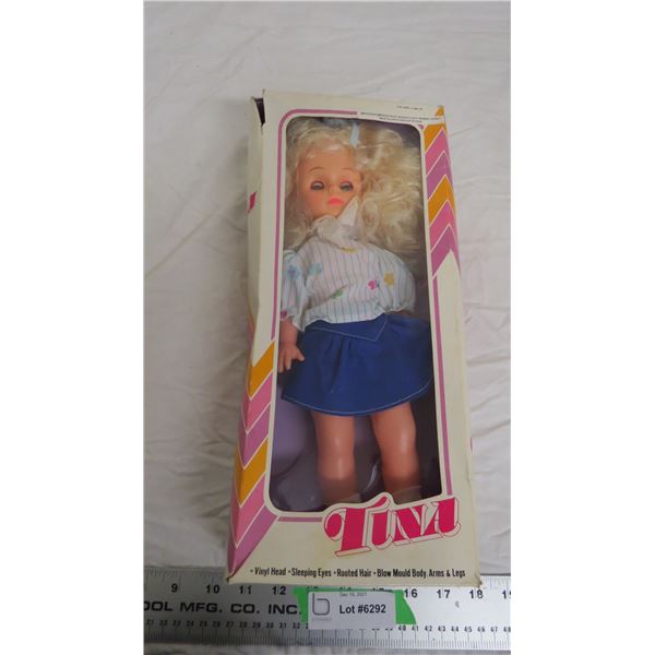 Tina Sleepy Eyes Doll - NIB - box is 15" tall