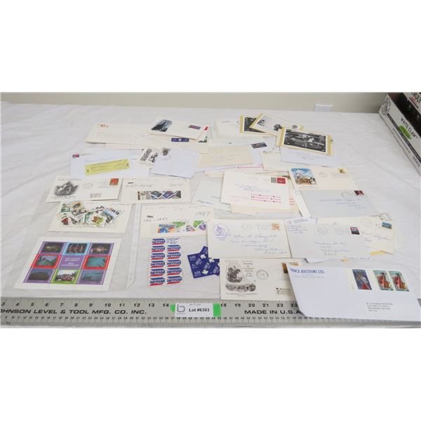 tanzania stamps, new zealand stamps, letters with stamps