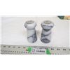 Image 1 : marble/stone? salt & pepper shakers