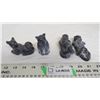 Image 1 : 2X THE BID PRICE - wolf soap stone sculptures (4)
