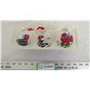 Image 1 : (3) hand painted christmas ornaments