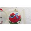 Image 3 : (3) hand painted christmas ornaments