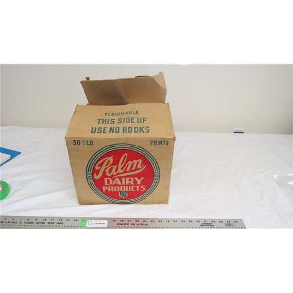 vintage palm dairies cardboard box (empty)