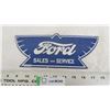 Image 1 : ford sales and service porcelain sign - 4.5x11