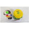 Image 2 : Clown + Frog coin banks - missing 1 plug