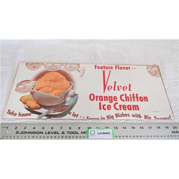 velvet ice cream advertising - 8x20