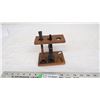 Image 1 : Two vintage tobacco pipes in wood holder
