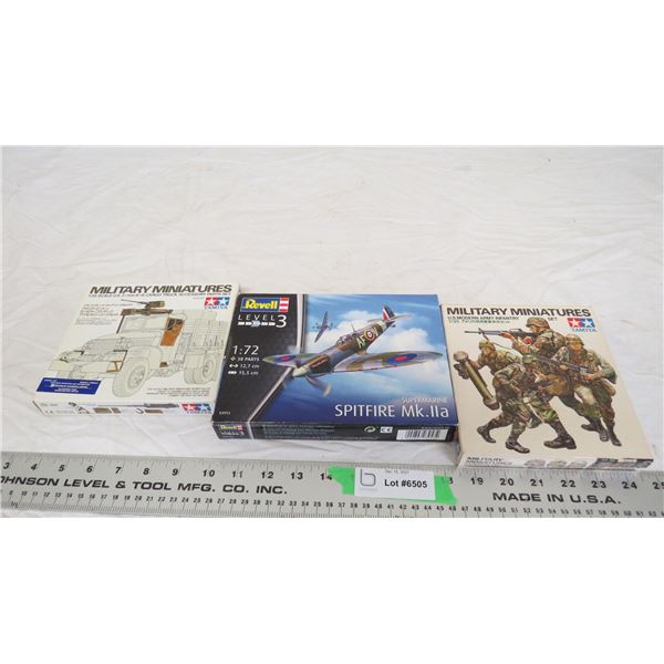 (3) vintage tamiya + revell model kits