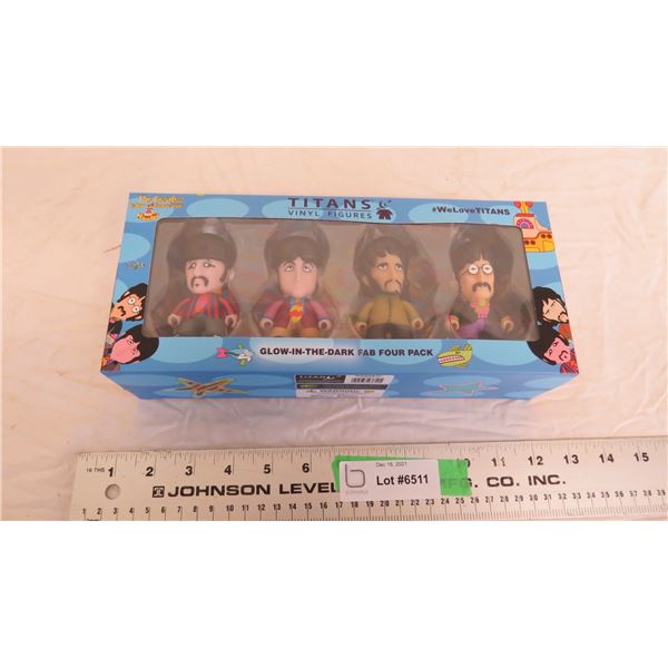 beatles glow in the dark titan vinyl figures - NIB