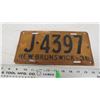 Image 1 : 1936 NB license plate