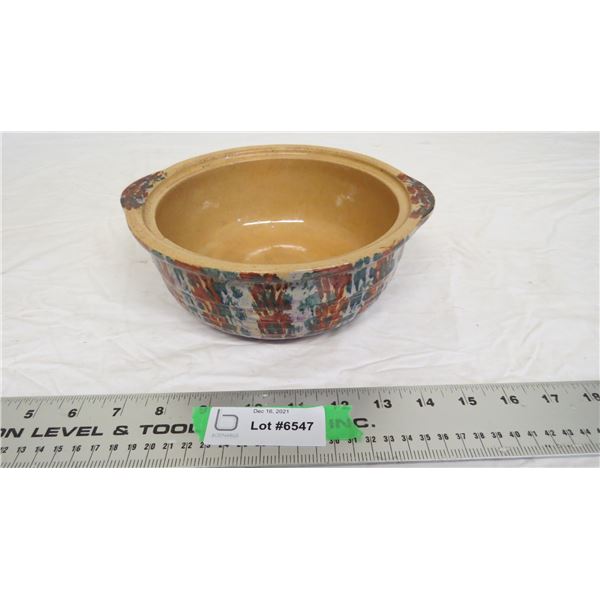 Medalta potteries redcliff alberta stoneware bowl - top 8" diameter