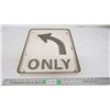 Image 1 : Left Turn? only tin wall hanging