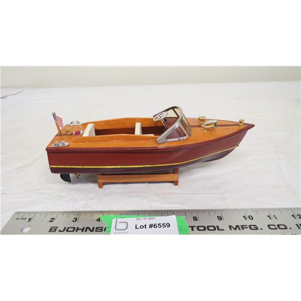 wooden boat model - 9.5  long