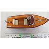 Image 2 : wooden boat model - 9.5" long