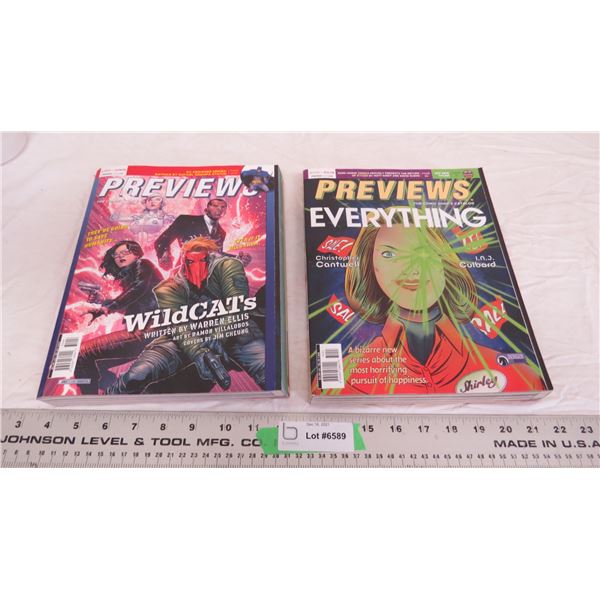 (2) Previews comic shop catalogs Bodnarus Auctioneering