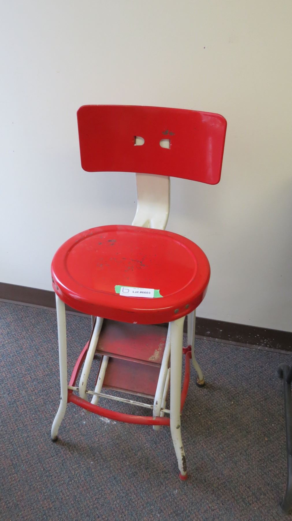 vintage metal high chair Bodnarus Auctioneering