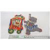 Image 1 : (2) dolly toy co circus pinups - wall hangers - 1954