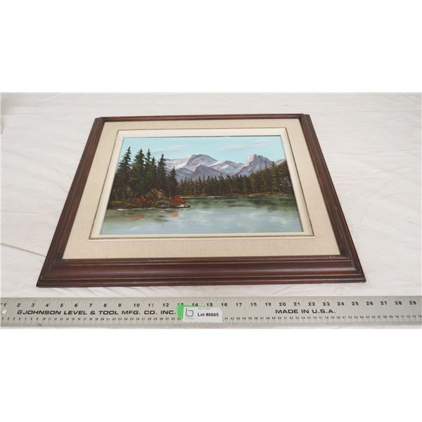 canvas painting? in frame - 19.5x23.5