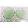Image 2 : (2) vintage green plates, bowls, glass