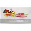 Image 3 : 2X THE BID PRICE - Tin toy car + boat