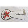 Image 2 : Texaco ladies porcelain bathroom key sign