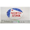 North star porcelain sign - 12" diameter