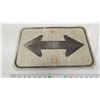 left turn right aluminum sign - 11.75x17.75