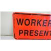 Image 2 : Workers present aluminum sign - 17.75x29.5