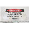 Danger No smoking aluminum sign - 12x18