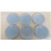 Image 2 : (6) vintage blue pyrex saucers - 6"