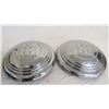 Image 2 : 2X THE BID PRICE - vintage metal IH hubcaps - outside diameter 9"