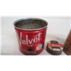 Image 2 : velvet tobacco tin + 2 other tins