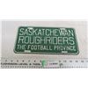 Image 1 : 1980s Sask Roughriders Staff License plate? (metal)
