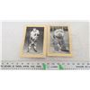 (2) vintage beehive hockey photo cards
