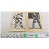 (2) vintage beehive hockey photo cards