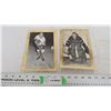 (2) vintage beehive hockey photo cards