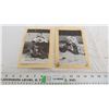 (2) vintage beehive hockey photo cards