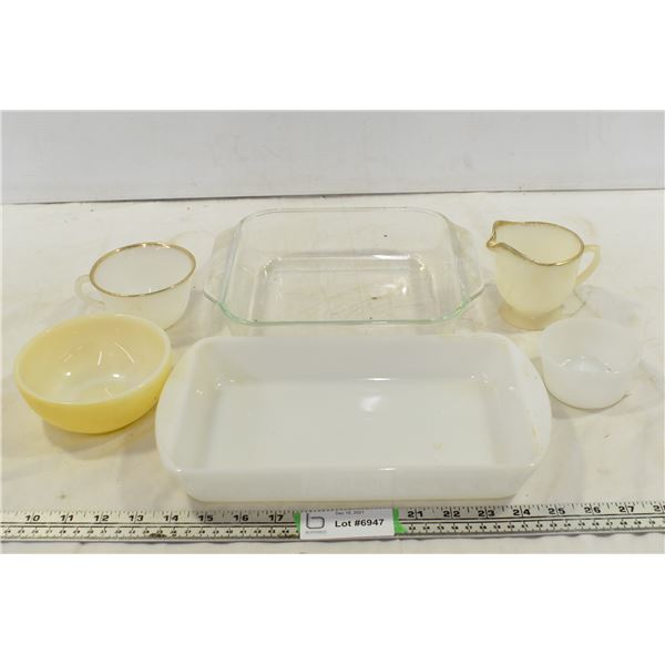 Fire King & Pyrex Baking Pans & Cups