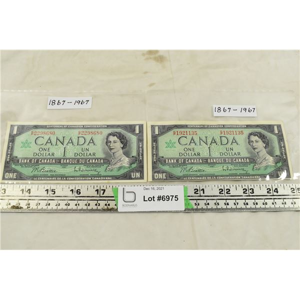 2X THE BID PRICE – 1867-1967 Dollar Bills