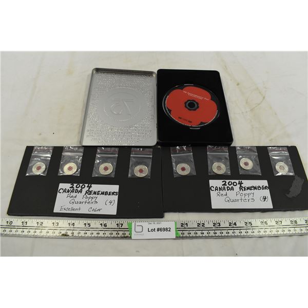 2004 Single Poppy Quarters & 75th Anniversary DVD