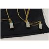 Image 2 : 3X THE BID PRICE - Gold Plated Amazonite Necklaces